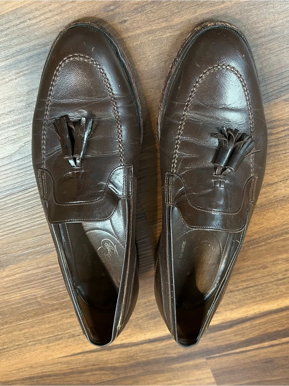 Vintage Florsheim imperial Dark Brown Leather Tassel Loafers